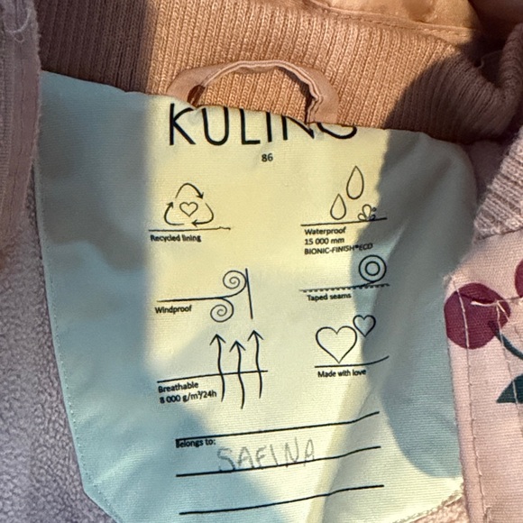 Kuling kids Pink Cherry Print Snowsuit - Picture 2 of 8